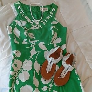 Studio One Green & White Dress